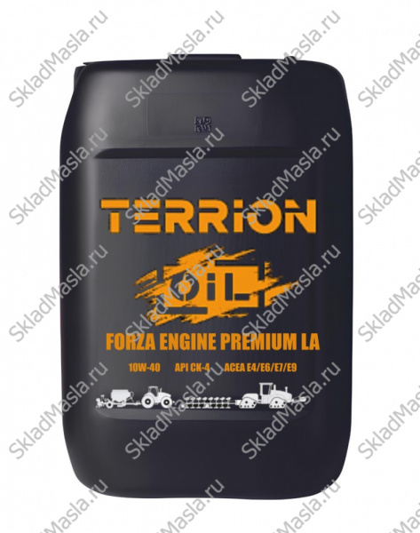 Моторное масло TERRION FORZA ENGINE PREMIUM LA 10W-40 API CK-4 ACEA E4_E6_E7_E9 (канистра 18кг_20л)