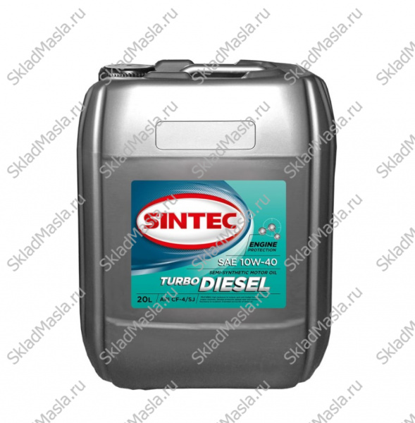 Моторное масло Sintec Turbo Diesel 10W-40 API CF-4_SJ (канистра 20л)