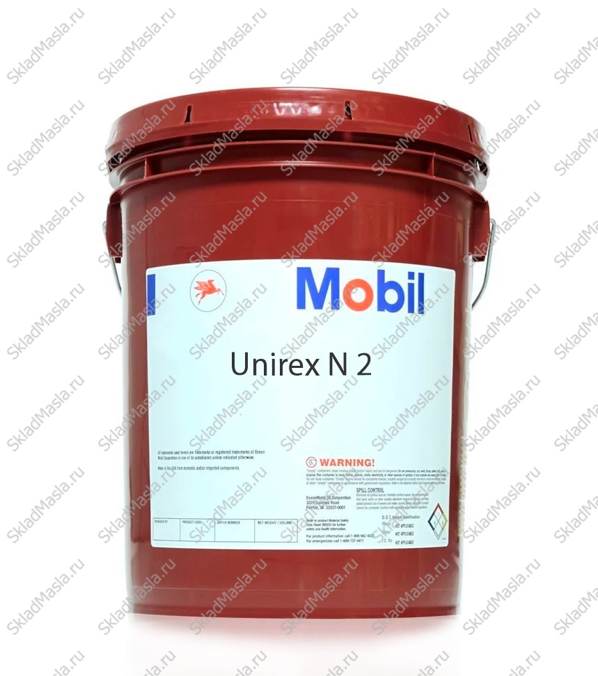 Смазка многофункциональная универсальная Mobil Unirex N2 EP 2 (ведро 18кг)