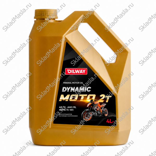 Моторное масло OilWay Dynamic Moto 2T летнее API TC (канистра 4л)