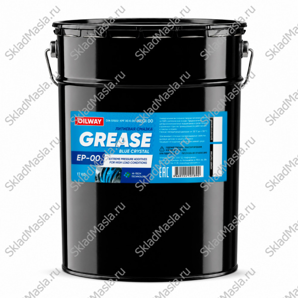 Смазка универсальная OilWay Grease Blue Crystal EP 00 (ведро 17кг)