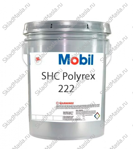 Смазка высокотемпературная многоцелевая Mobil SHC Polyrex 222 EP 2 (ведро 16кг)