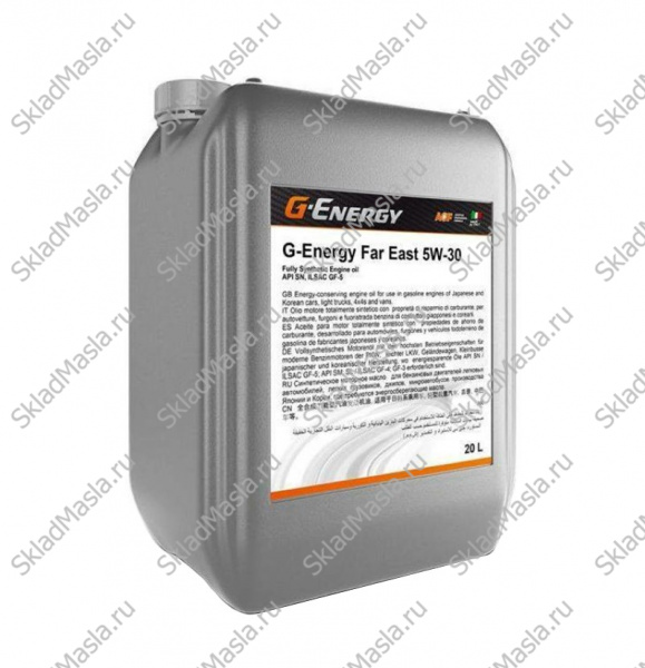 Моторное масло Gazpromneft G-Energy Synthetic Far East 5W-30 API SP_SN (канистра 20л)