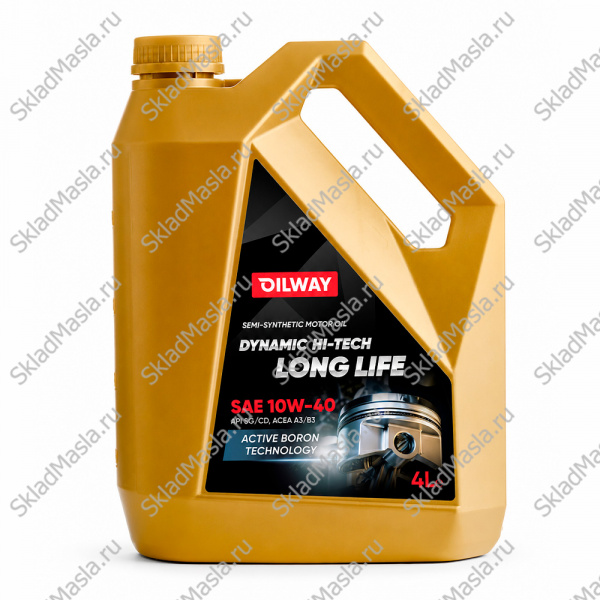 Моторное масло OilWay Dynamic Hi-Tech Long Life 10W-40 API SG (канистра 4л)