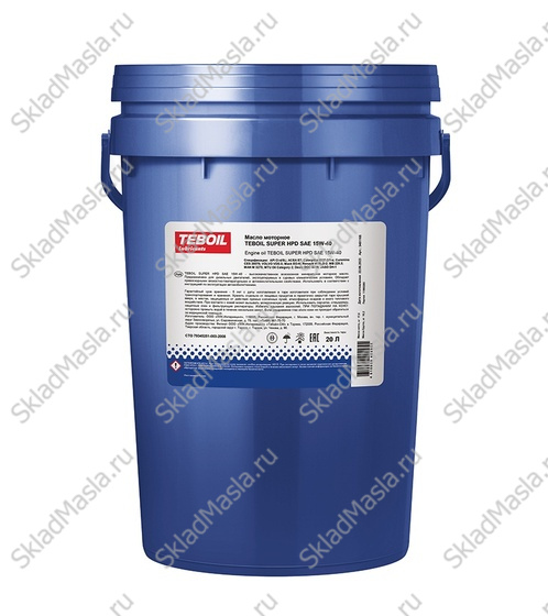 Моторное масло Teboil Super HPD 15W-40 API CI-4_SL ACEA E7 (ведро 20л)