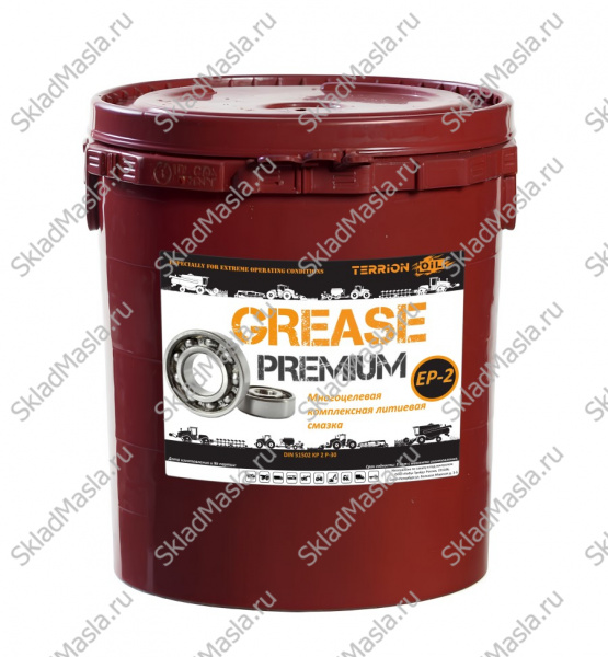 Смазка многофункциональная универсальная TERRION GREASE PREMIUM EP 2 (ведро 18кг_20л)