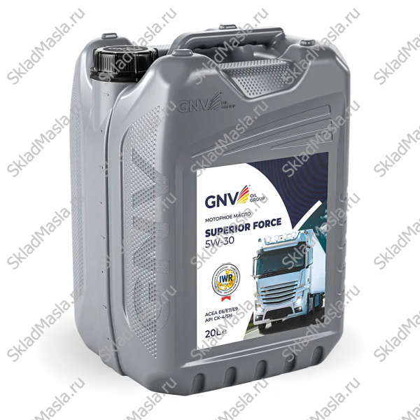 Моторное масло GNV Superior Force 5W-30 API CK-4_SN ACEA E6_E7_E9 (канистра 20л)