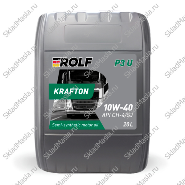 Моторное масло Rolf Krafton P3 U 10W-40 API CH-4_SL ACEA E7 (канистра 20л)