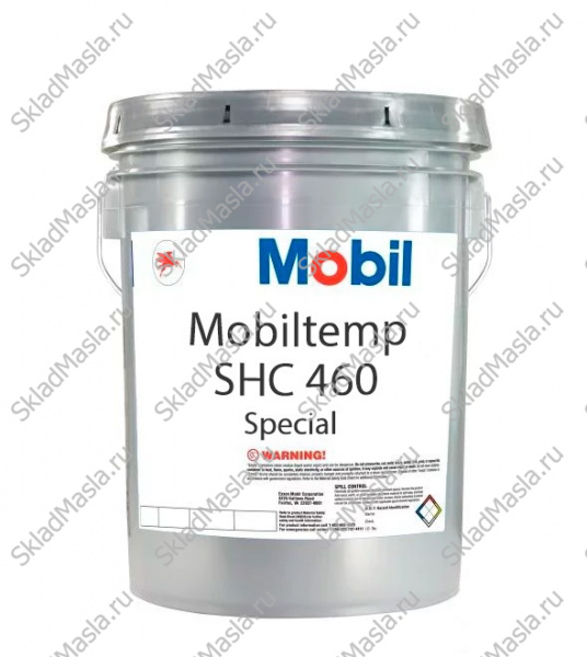 Смазка термостойкая противоизносная Mobil Mobiltemp SHC 460 Special (ведро 18кг)