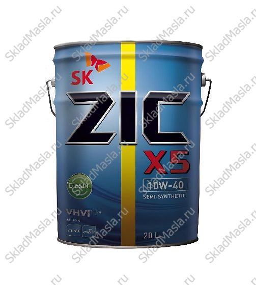 Моторное масло ZIC X5 Diesel 10W-40 API CI-4_SL (ведро 20л)