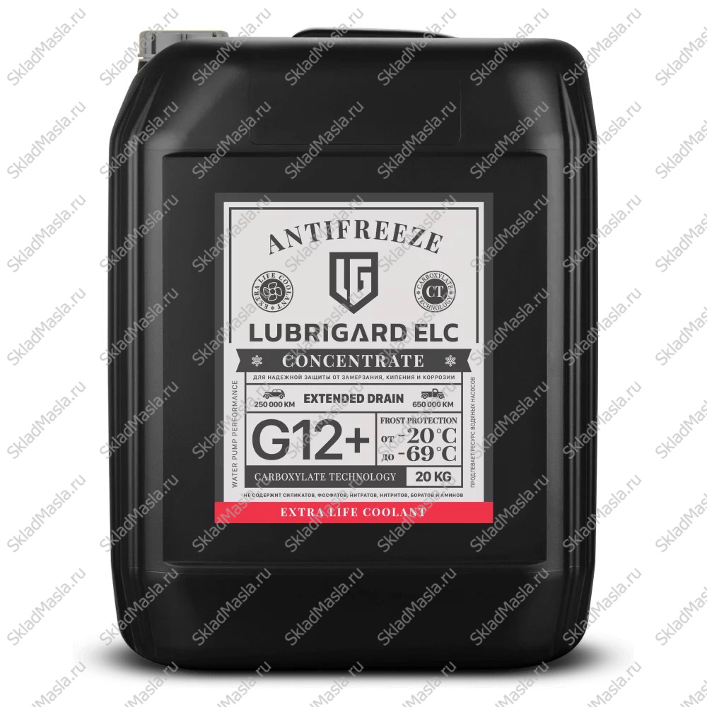 Антифриз Lubrigard Antifreeze ELC Concentrate G12+ красный (канистра 20кг)
