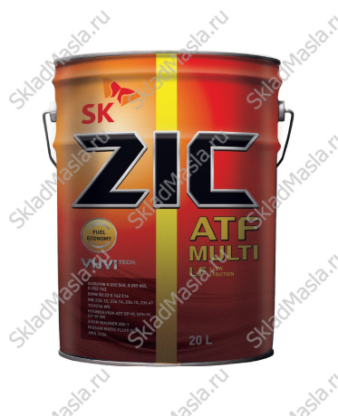 Трансмиссионное масло ZIC ATF Multi LF Dexron VI (канистра 20л)