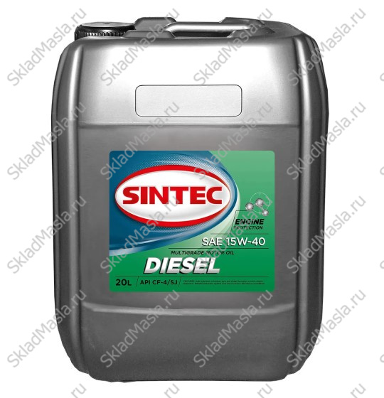 Моторное масло Sintec Diesel 15W-40 API CF-4_SJ (канистра 20л)