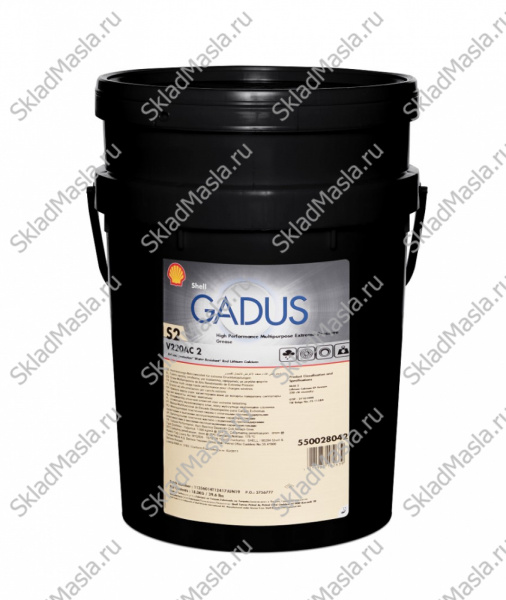 Смазка многоцелевая водостойкая Shell Gadus S2 V220AC EP 2 (ведро 18кг)