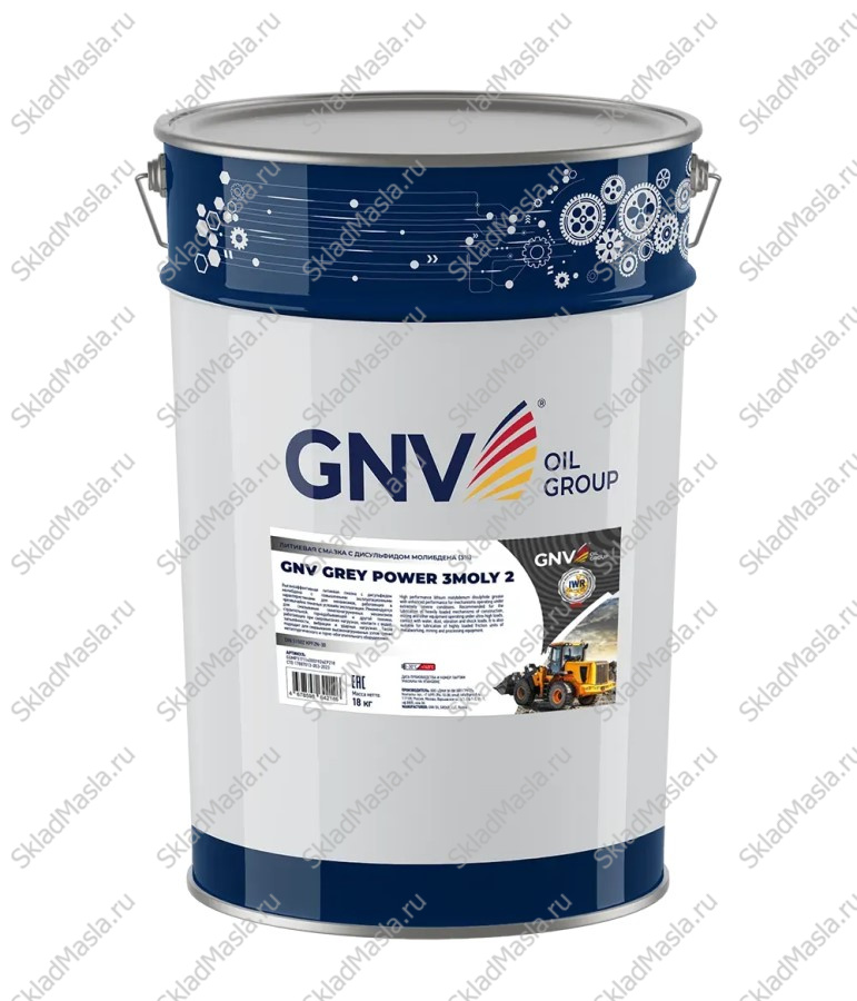 Смазка многофункциональная GNV Grey Power 3Moly 2 (ведро 18кг)