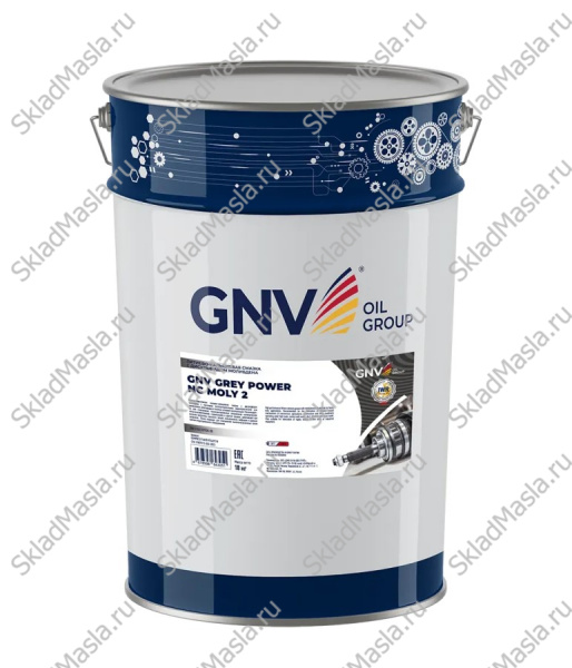 Смазка многоцелевая водостойкая GNV Grey Power NC Moly 2 (ведро 18кг)