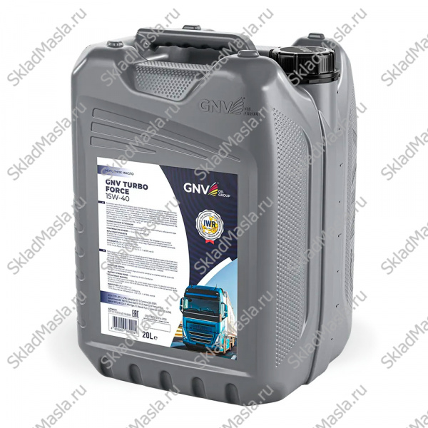 Моторное масло GNV Turbo Force 15W-40 API CJ-4_SN ACEA E7_E9 (20л)