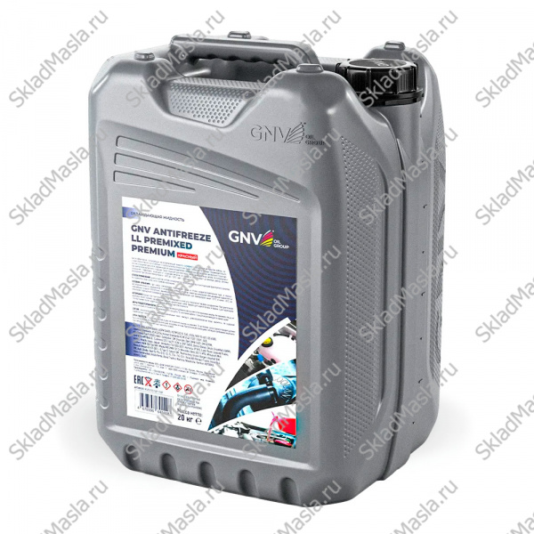 Антифриз GNV Antifreeze LL Premixed Premium G12+ -40 красный (20кг)
