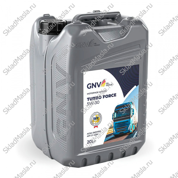 Моторное масло GNV Turbo Force 5W-30 API CJ-4_SN ACEA E6_E7_E9 (канистра 20л)