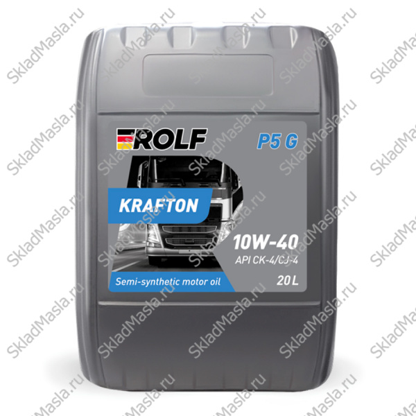 Моторное масло Rolf Krafton P5 G 10W-40 API CK-4 ACEA E9_E6_E7 (канистра 20л)