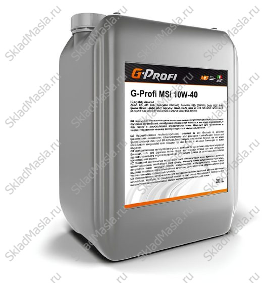 Моторное масло Gazpromneft G-Profi MSI 10W-40 API CI-4_SL ACEA E7 (канистра 20л)