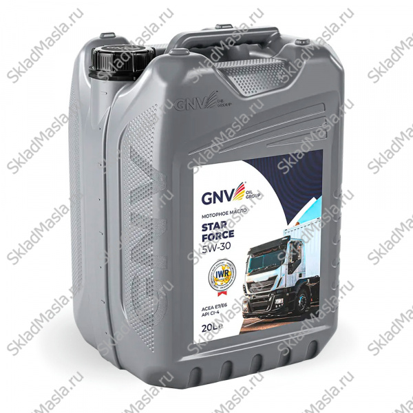 Моторное масло GNV Star Force 5W-30 API CI-4 ACEA E6_E7 (канистра 20л)