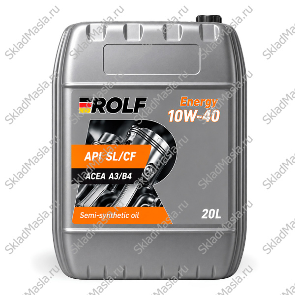 Моторное масло Rolf Energy 10W-40 API SL_CF ACEA A3_B4 (канистра 20л)