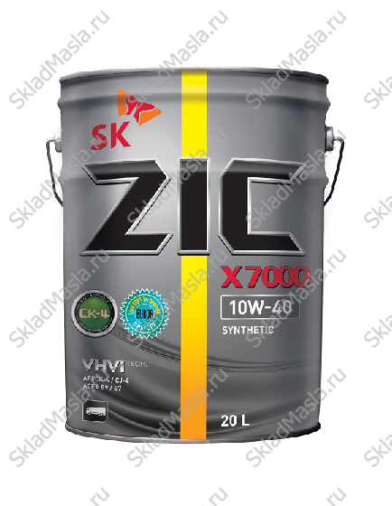 Моторное масло ZIC X7000 10W-40 API CK-4_CJ-4 ACEA E7_E9 (ведро 20л)