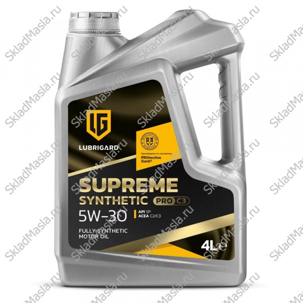 Моторное масло Lubrigard Supreme Synthetic PRO C3 5W-30 API SP ACEA C2_C3 (фасовка канистра 4л)