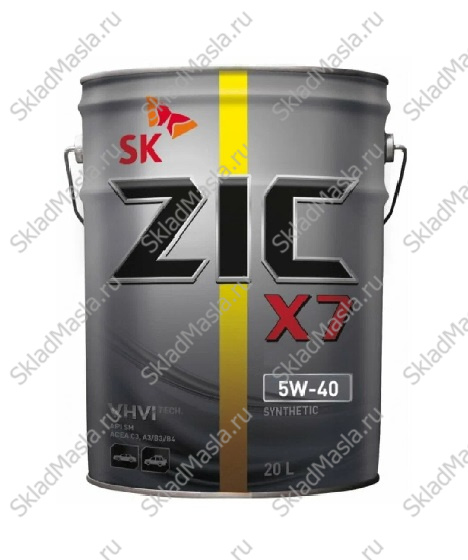 Моторное масло ZIC X7 5W-40 API SP ACEA A3_B4 (канистра 20л)