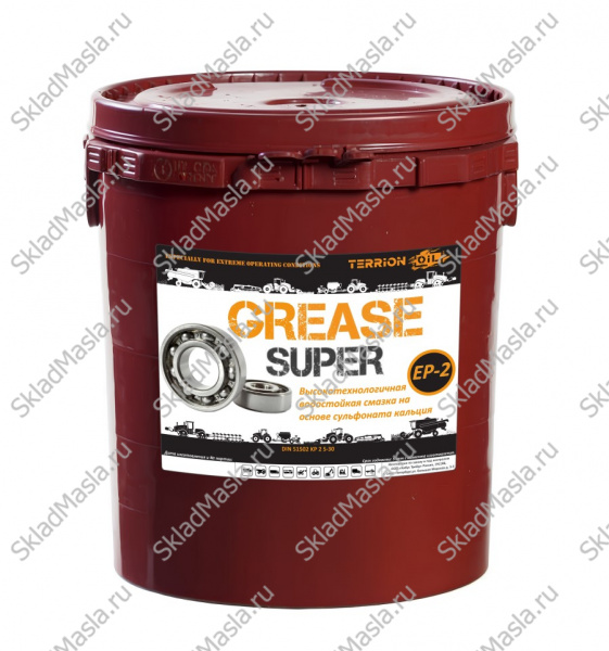 Смазка высокотемпературная водостойкая TERRION GREASE SUPER EP 2 (ведро 18кг_20л)