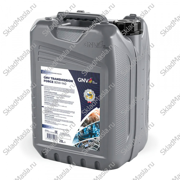 Трансмиссионное масло GNV Transmission Force 80W-140 API GL-5_MT-1 (20л)