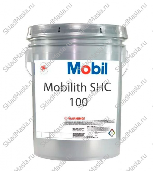 Смазка термостойкая многофункциональная Mobil Mobilith SHC 100 EP 2 (ведро 16кг)
