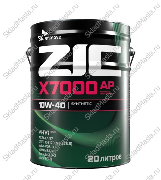 Моторное масло ZIC X7000 10W-40 API CI-4_SL ACEA E4_E7 (фасовка ведро 20л)