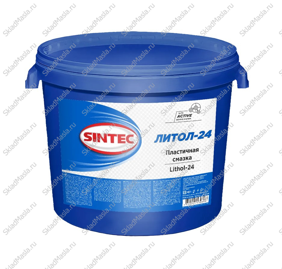 Смазка многоцелевая водостойкая Sintec Литол-24 (ведро 9.5кг)