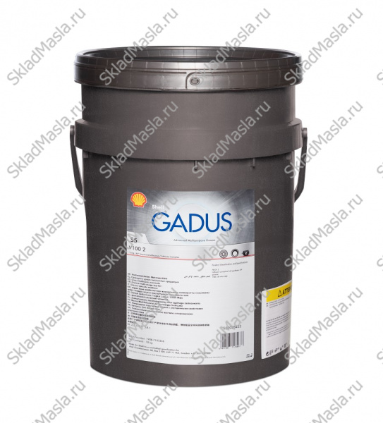 Смазка термостойкая противоизносная Shell Gadus S5 V100 EP 2 (ведро 18кг)