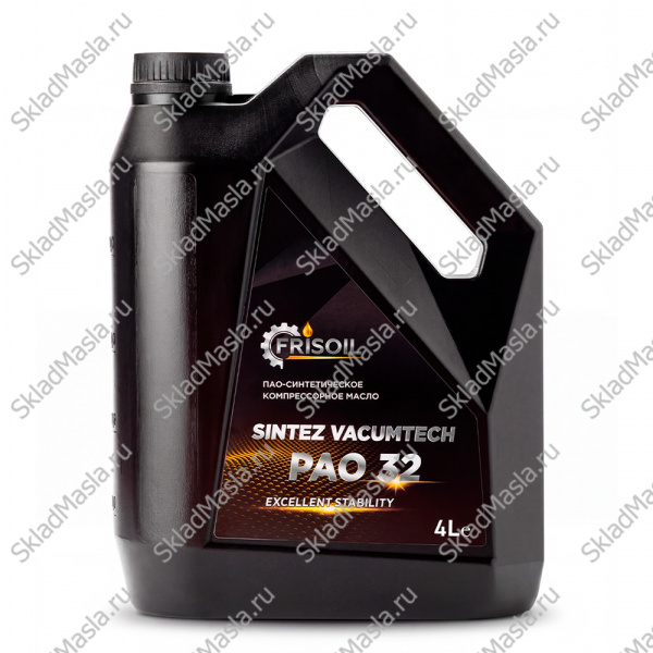 Вакуумное масло Frisoil Sintez Vacumtech PAO 32 (канистра 4л)