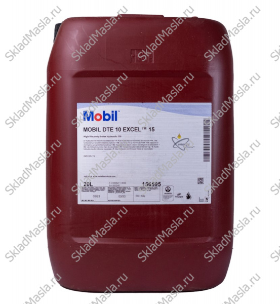 Масло гидравлическое Mobil DTE 10 Excel 15 HVLP (канистра 20л)