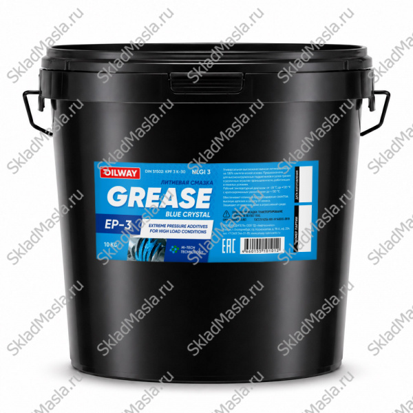 Смазка универсальная OilWay Grease Blue Crystal EP 3 (ведро 10кг)