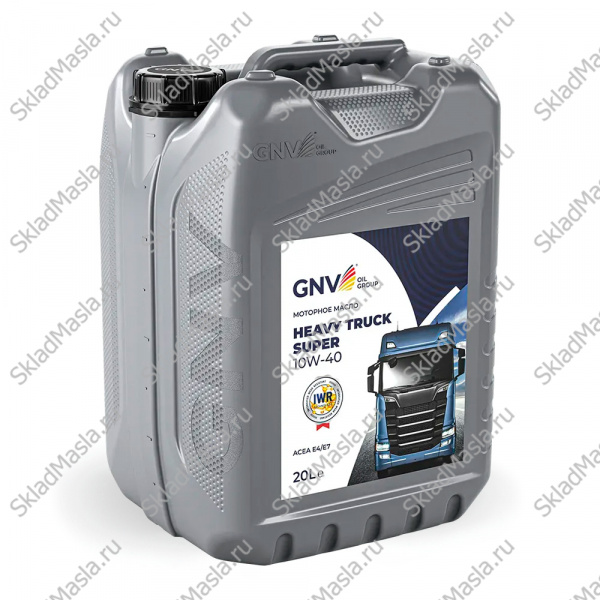 Моторное масло GNV Heavy Truck Super 10W-40 API CI-4 ACEA E4_E7 (канистра 20л)