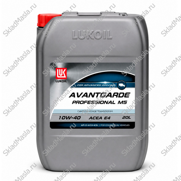 Моторное масло Лукойл Авангард Профессионал М5 10W-40 API CI-4_SL ACEA E4_E7 (канистра 20л)
