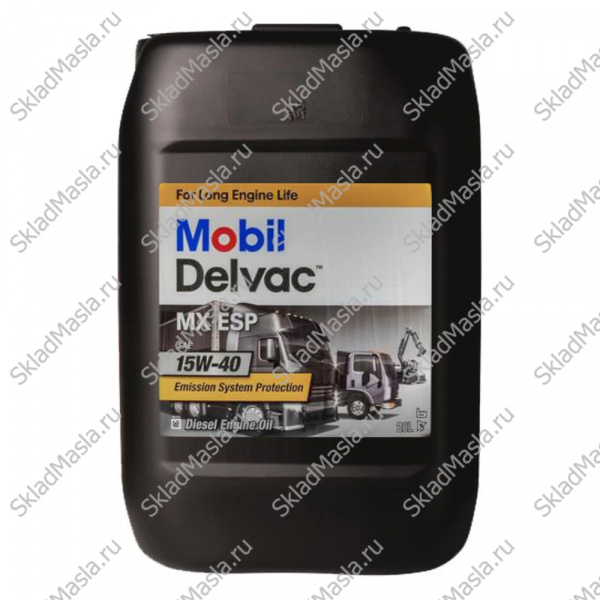 Моторное масло Mobil Delvac MX ESP 15W-40 API CK-4 ACEA E7_E9 (канистра 20л)