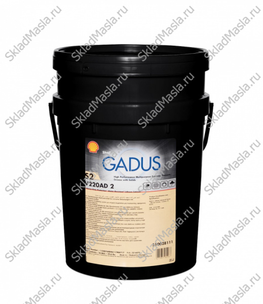 Смазка многоцелевая водостойкая Shell Gadus S2 V220AD EP 2 (ведро 18кг)