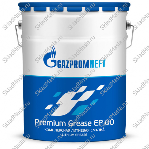 Смазка многофункциональная универсальная Gazpromneft Premium Grease EP 00 (ведро 18кг)