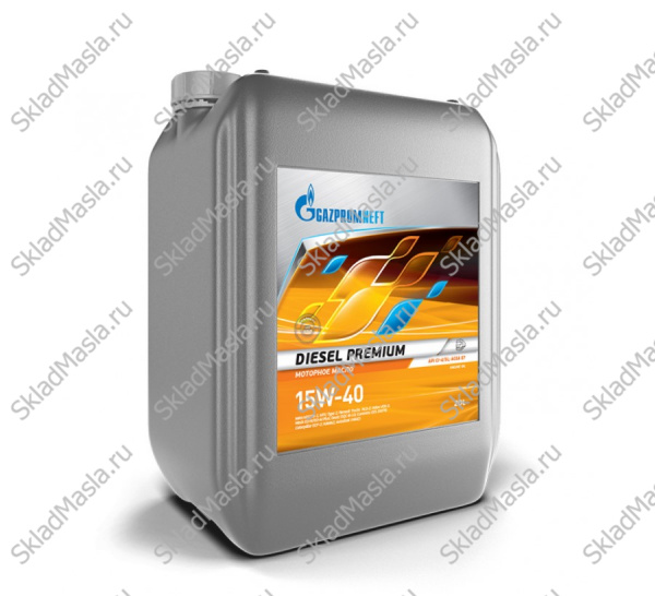 Моторное масло Gazpromneft Diesel Premium 15W-40 API CI-4_SL ACEA E7 (канистра 20л)