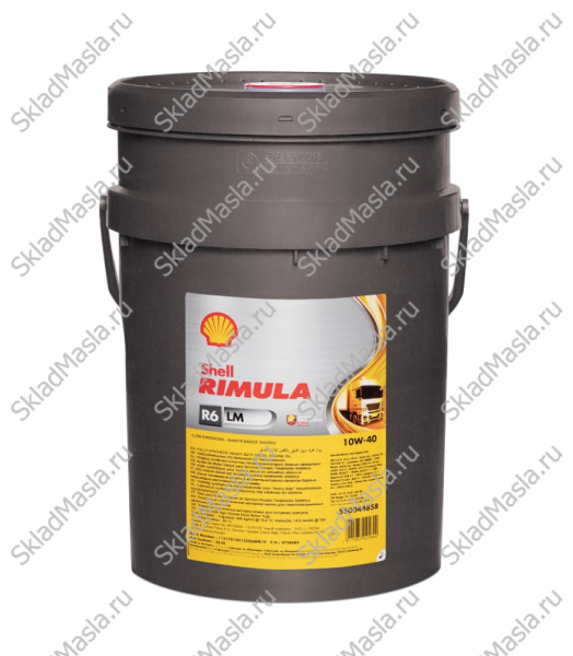 Моторное масло Shell Rimula R6 LM 10W-40 API CJ-4 ACEA E6_E9 (канистра 20л)