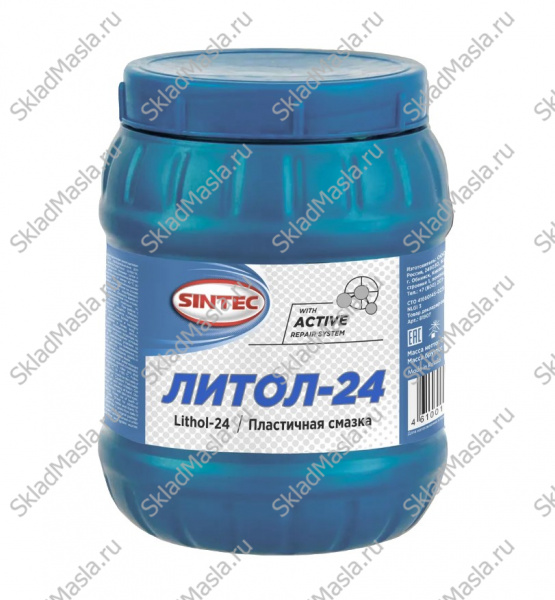 Смазка многоцелевая водостойкая Sintec Литол-24 (банка 800гр)