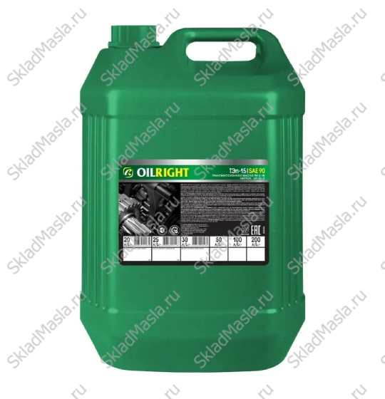 Трансмиссионное масло OilRight ТЭп-15 SAE 90 API GL-2 (канистра 20л)