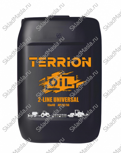 Моторное масло TERRION 2-LINE UNIVERSAL 15W-40 API CF_SG (канистра 18кг_20л)