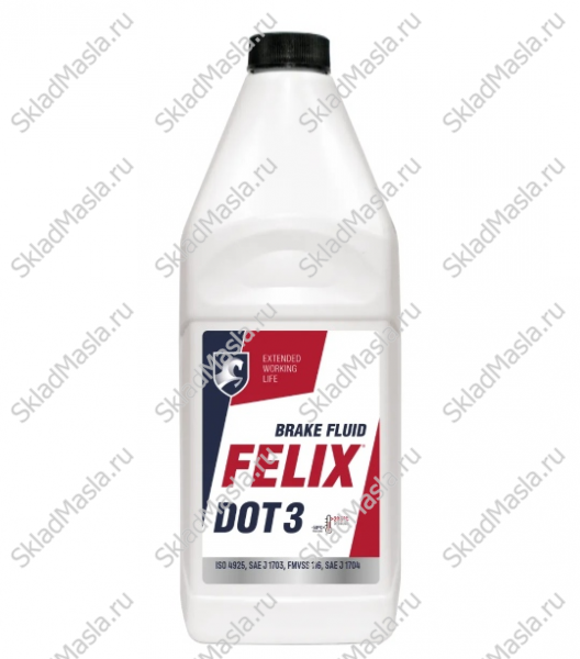 Тормозная жидкость Felix DOT 3 (бутылка 455гр)